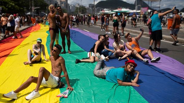 Rainbow-Laden Revelers Hit Copacabana Beach for Rio de Janeiro's Pride Parade